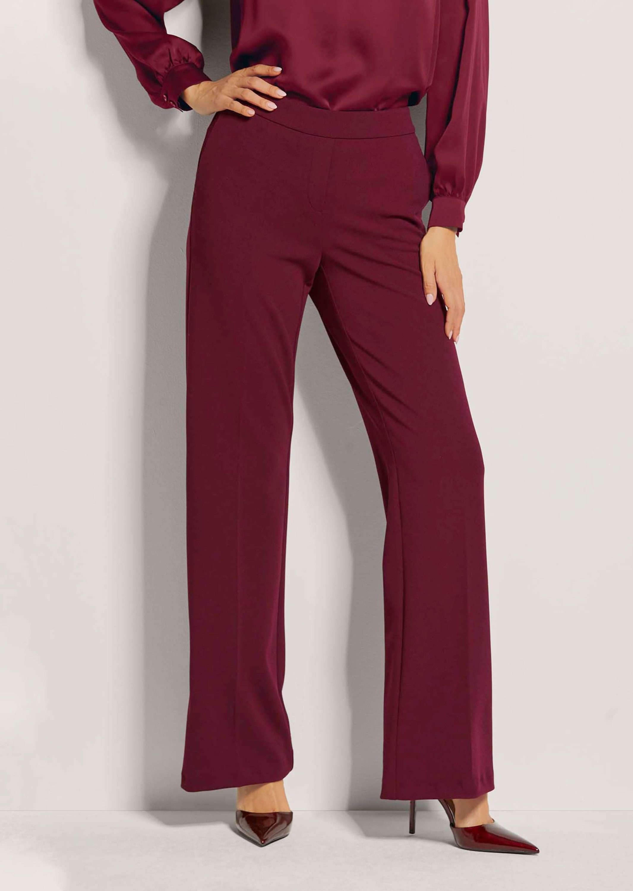 MADELEINE Stoffhose Elegante Schlupfhose mit Bügelfalten Stretchhose mit Sc günstig online kaufen