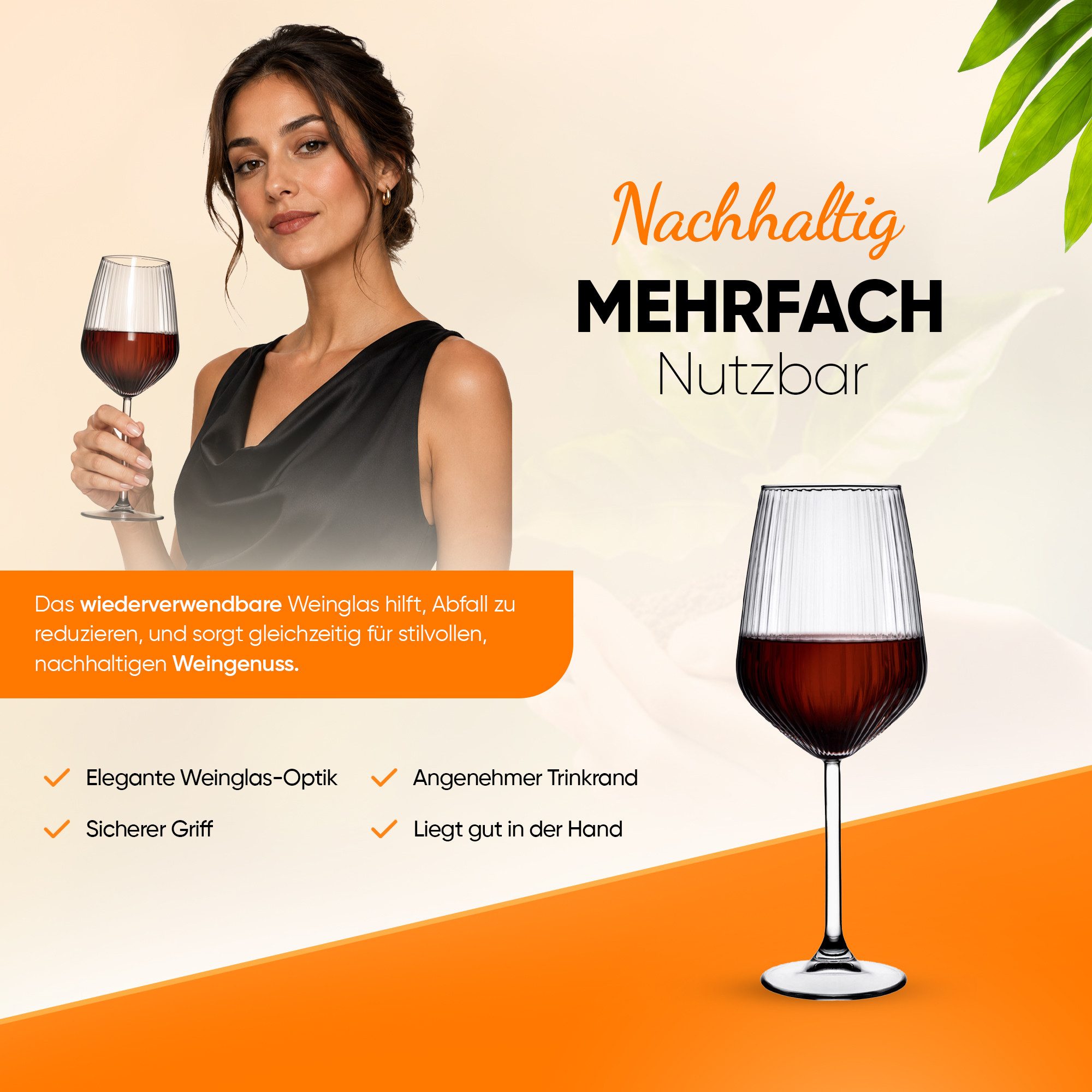 Pasabahce Weinglas Allegra Focus Weinglas, 6-tlg., Glas, Spülmaschinenfest, 6er-Set, 49 cl