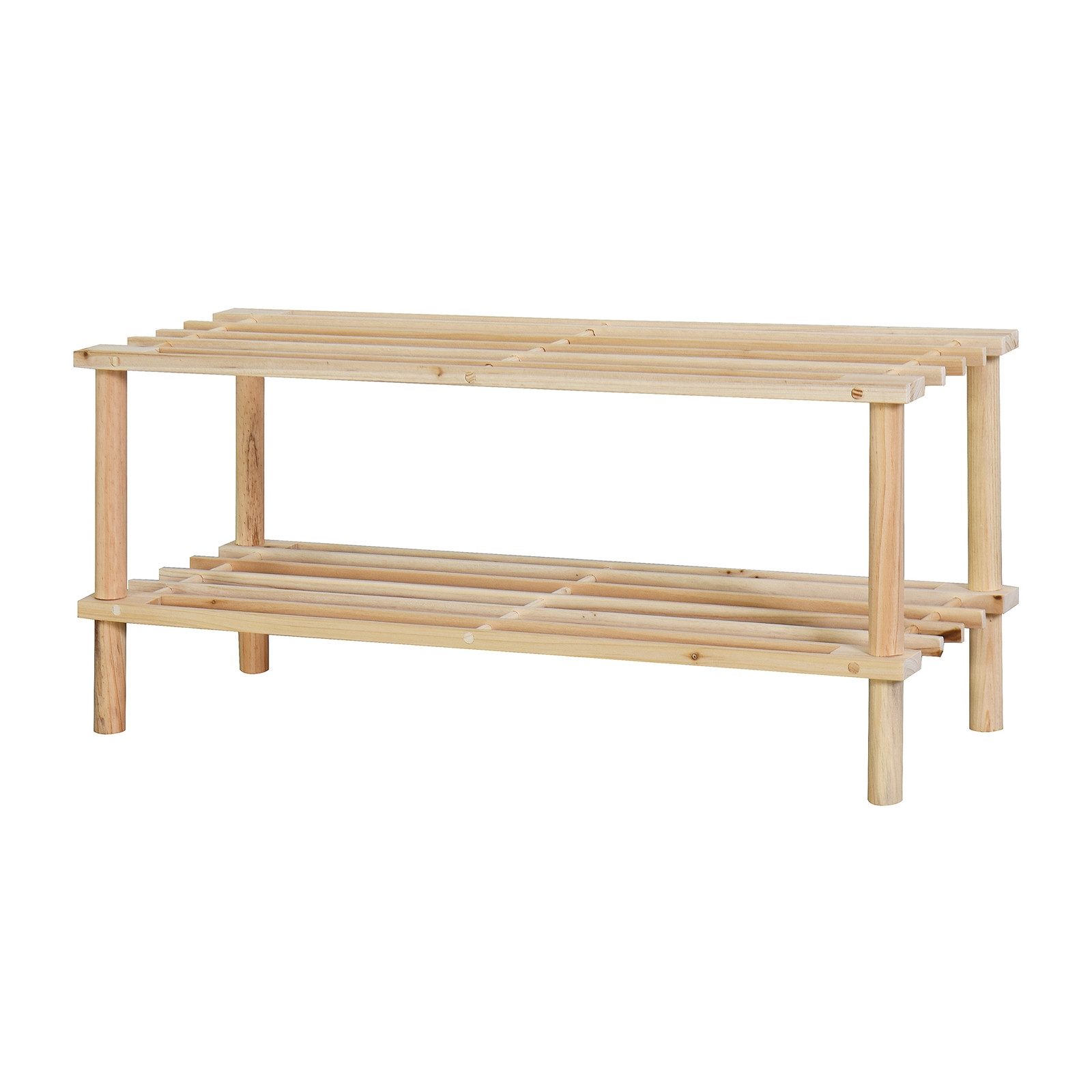 HTI-Living Schuhregal Schuhregal 2 Ebenen Anea Holz Natur, Stück 1-tlg., Schuhablage Bambus