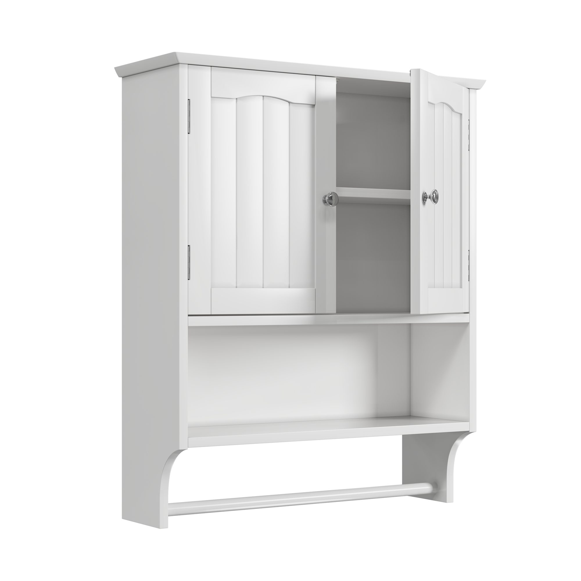 Yorbay Hängeschrank Badezimmerschrank mit Handtuchhalter (56,8×19×70 günstig online kaufen