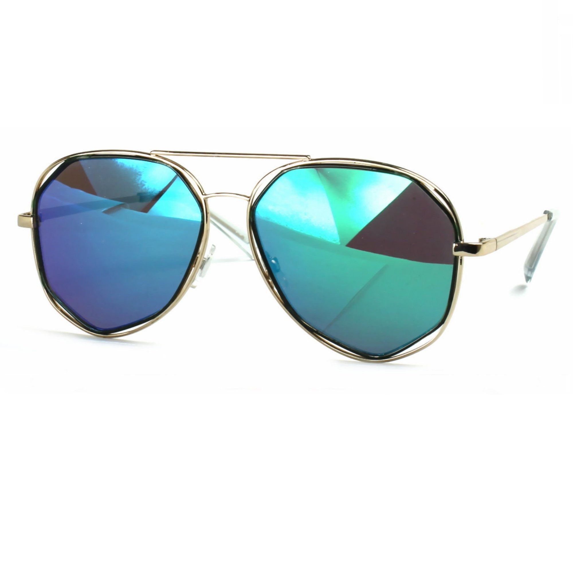 Rennec Sonnenbrille (Damen Pilotenbrille Markenbrille mit Brillenbeutel) Pilotenbrille Edelstahl Verspiegelte Gläser. € 22,90