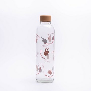 yogabox Trinkflasche CARRY 0.7 l POWER UP GLAS, Regional produziert