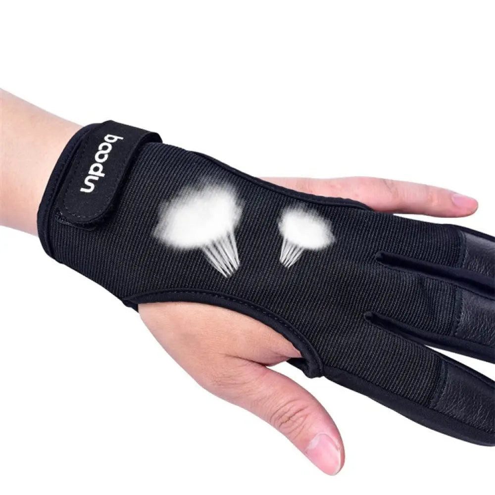 Sport-Knight® Multisporthandschuhe 3-Finger-Bogensport-Handschuh Rindsleder S/M Schwarz, Recurve/Compound Rutschfestes Rindsleder