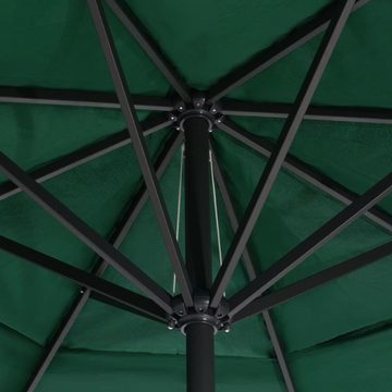 vidaXL Sonnenschirm Sonnenschirm mit Aluminium-Mast 600 cm Grün
