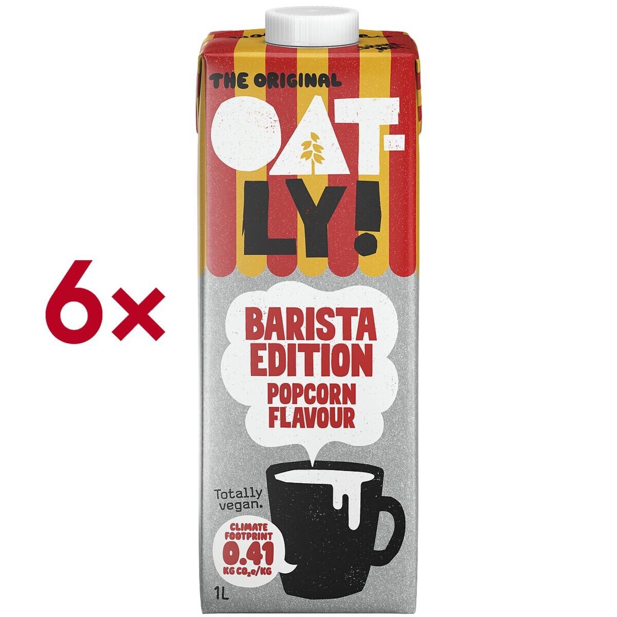 Oatly Pflanzenmilch Barista Edition Popcorn Flavour, 6x 1 Liter Haferdrink