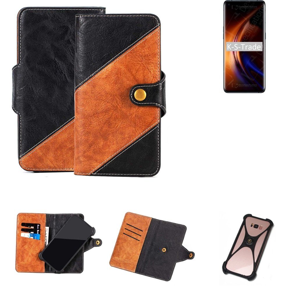 K-S-Trade Handyhülle für Oppo Find X3 Pro, Handyhülle Schutzhülle Bookstyle Case Wallet-Case Handy Cover