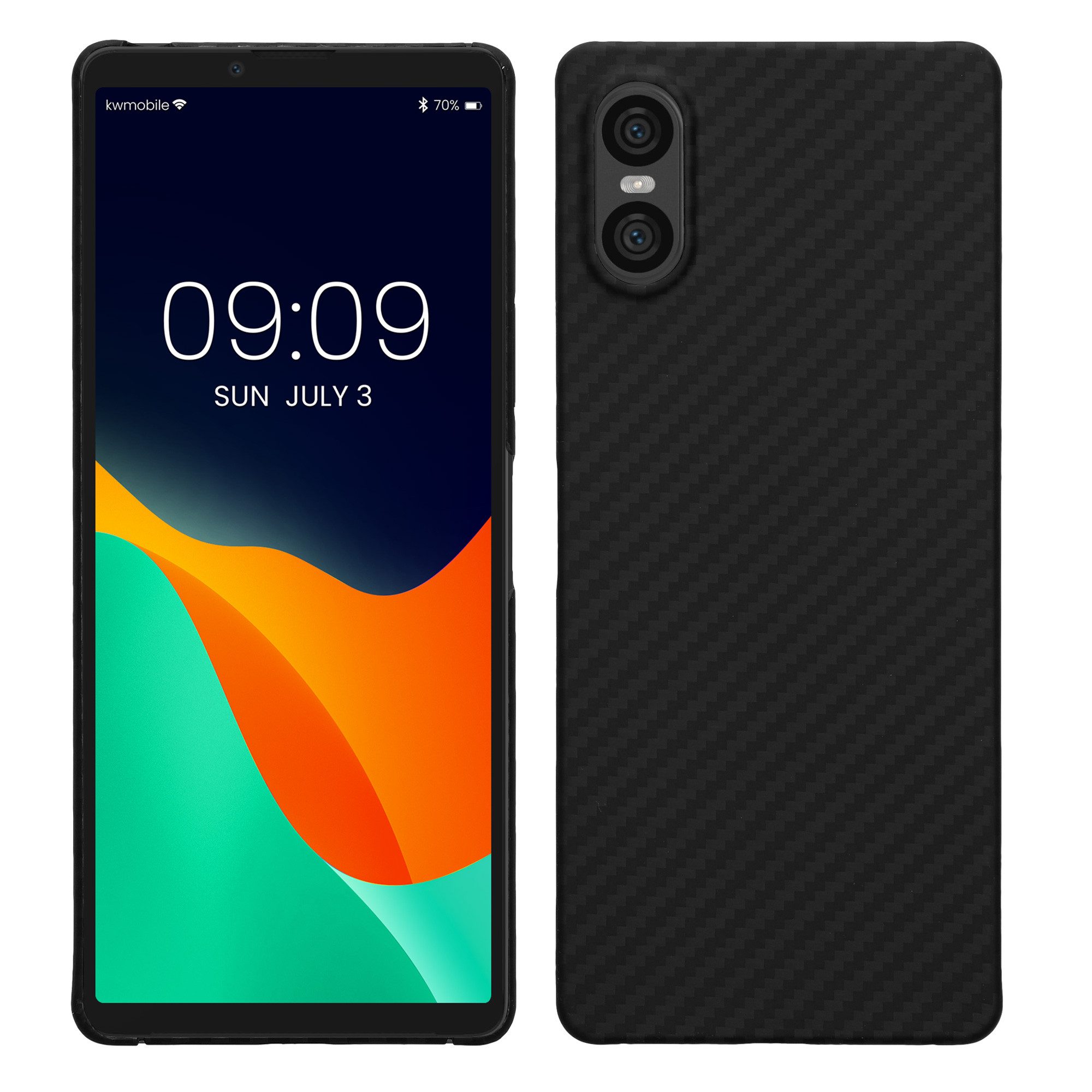 kalibri Handyhülle Hülle für Sony Xperia 10 VI, Aramid Handy Schutzhülle - Smartphone Cover Case
