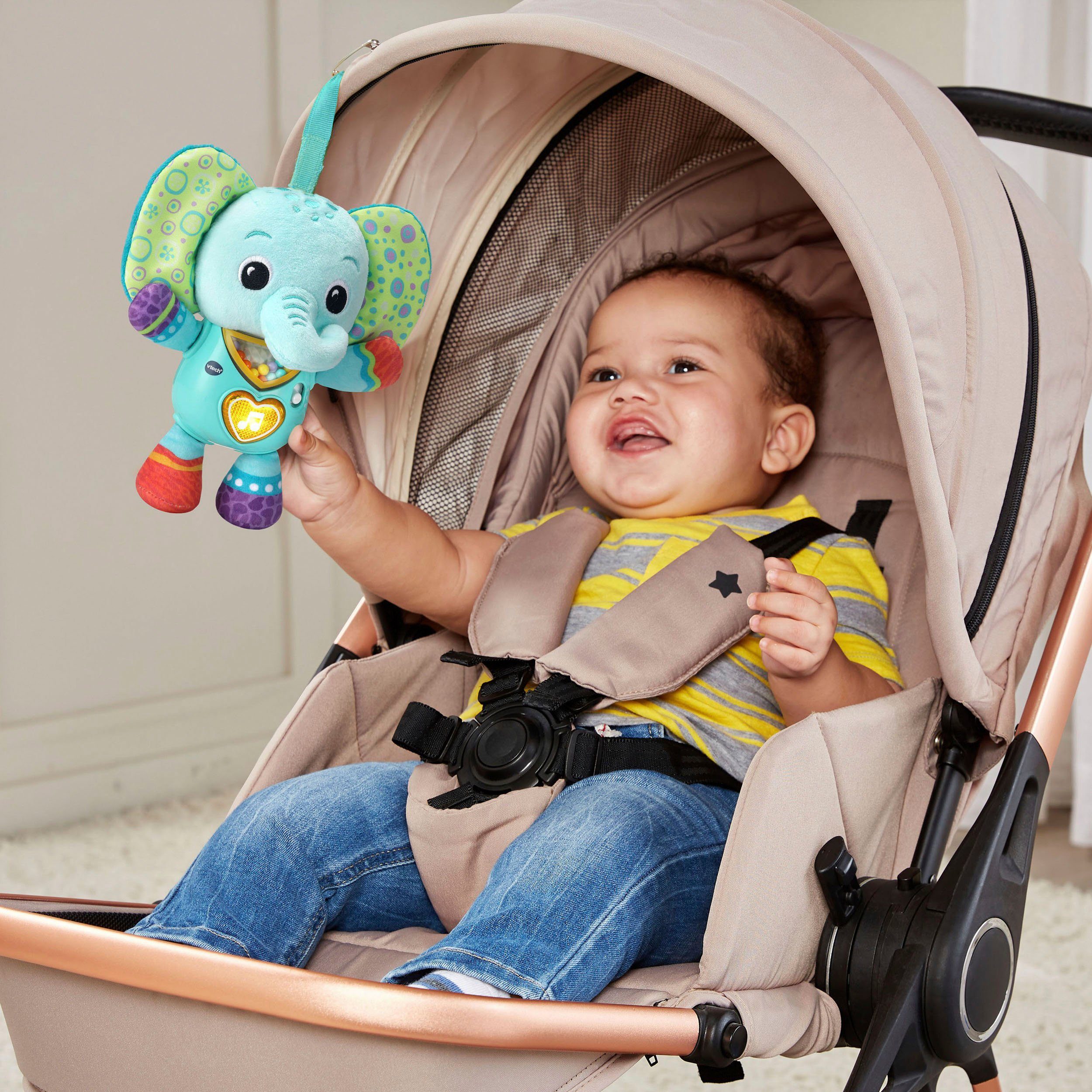 Vtech® Kuscheltier Vtech Baby, Melodienelefant, mit Licht- und Soundeffekten