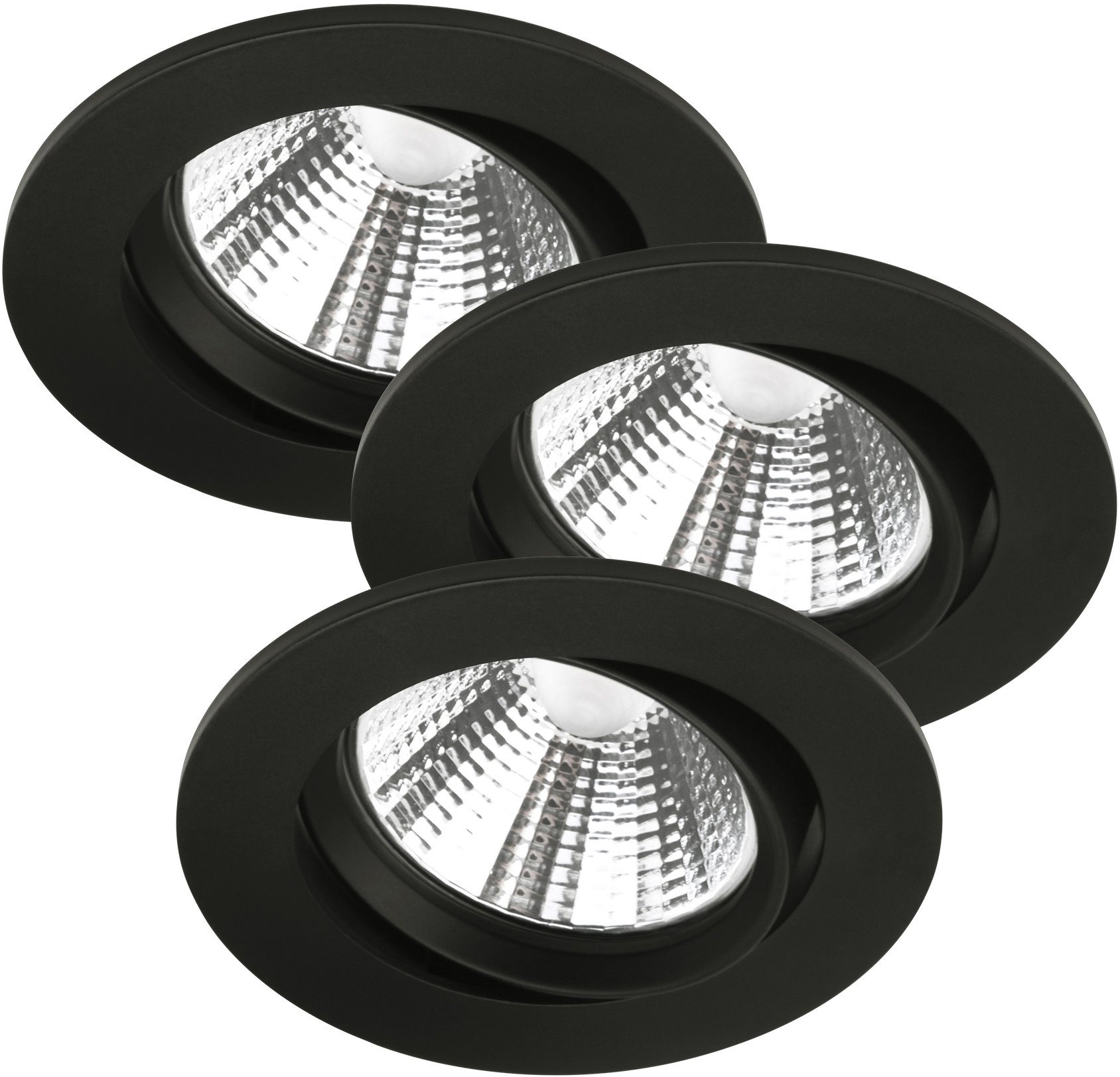 Nordlux LED Einbauleuchte 3-teiligen Set, LED praktischen Warmweiß, Freemont, 3er Set integriert, Im fest