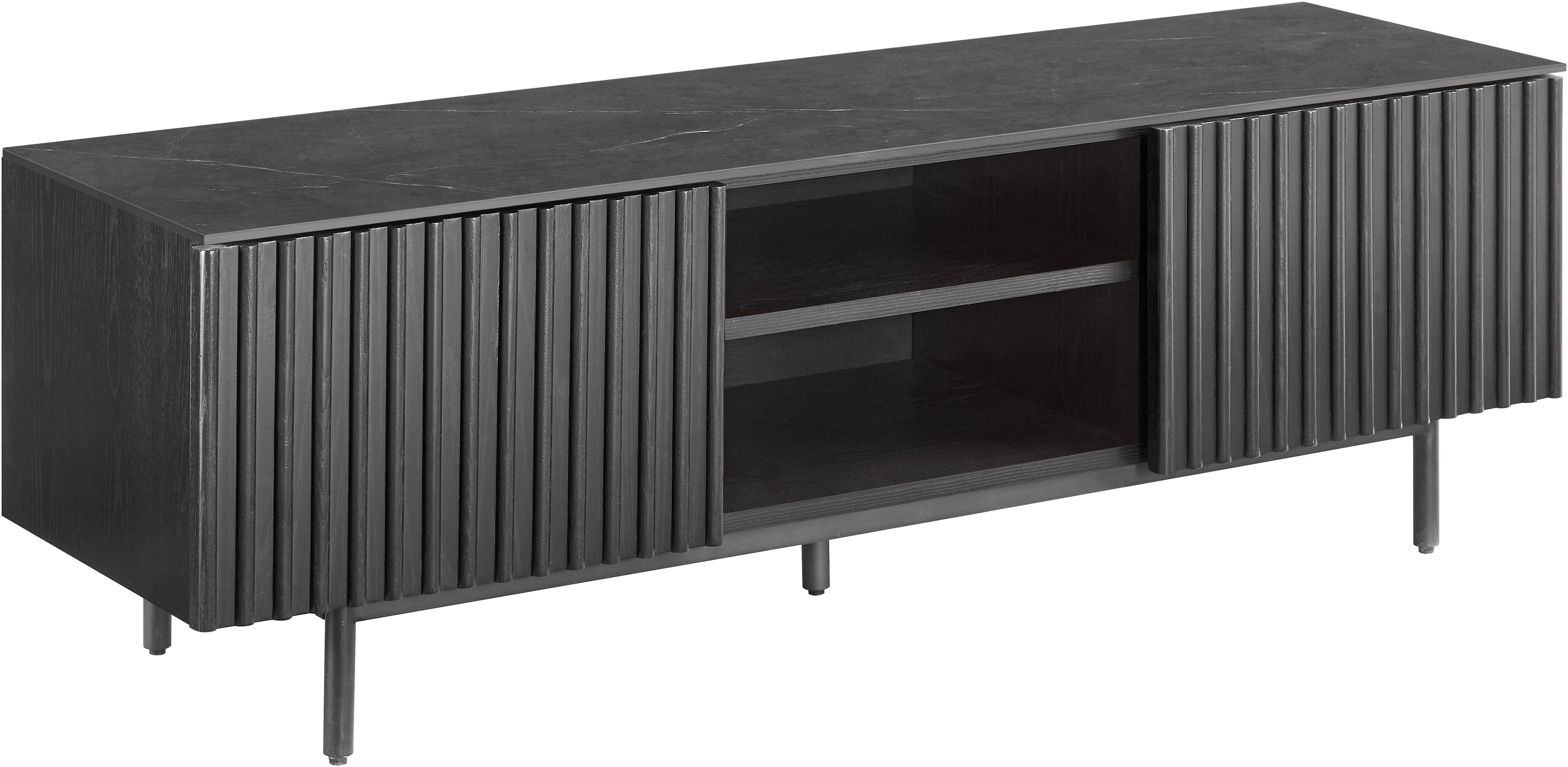 OTTO home TV-Board Candise, Sintersteinplatte, Soft-Close-Funktion, FSC-zertifiziertem Eschenholz