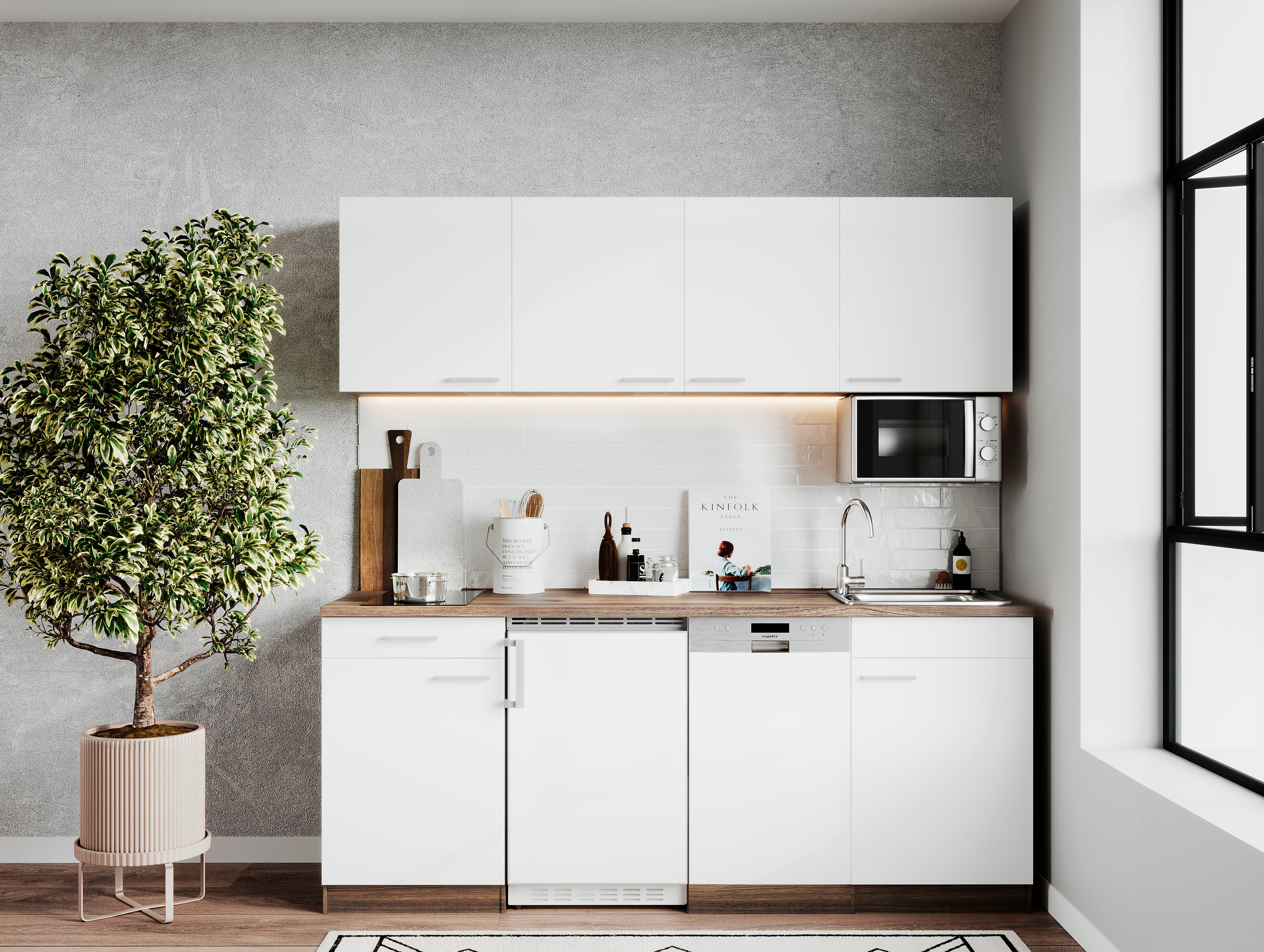 RESPEKTA Küche Oliver, Breite 195 cm, günstig online kaufen