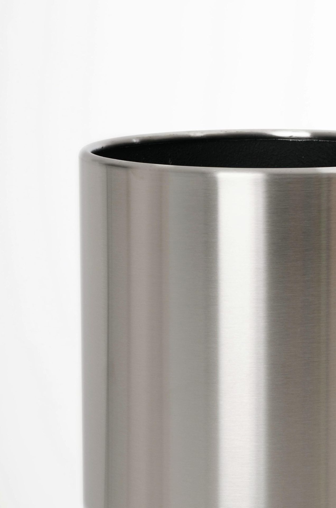 VIVANNO Pflanzkübel Edelstahl ESTRA Rund - Silber Gebürstet (1 St), 40x40x100 cm