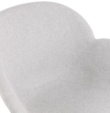 KADIMA DESIGN Schaukelstuhl TOHIL Schwingsessel Textile Beige/Grau (light