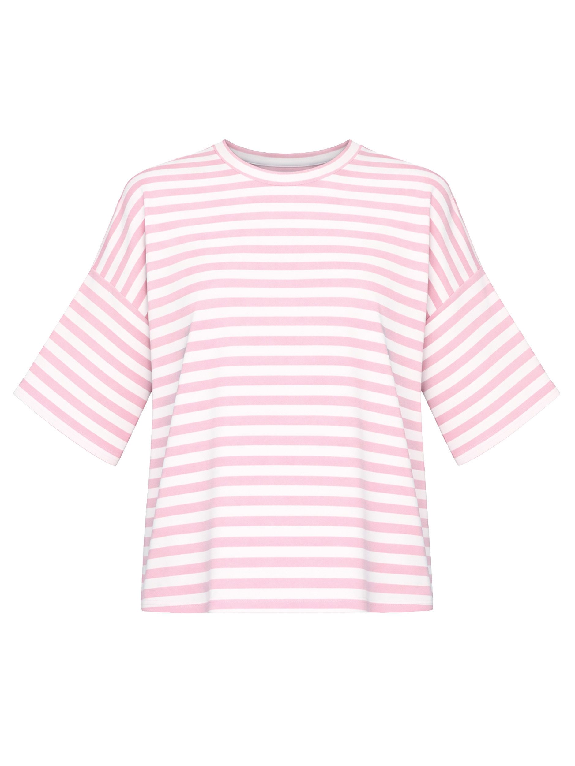 T-Shirt Oversize T-Shirt mit Streifen für Damen