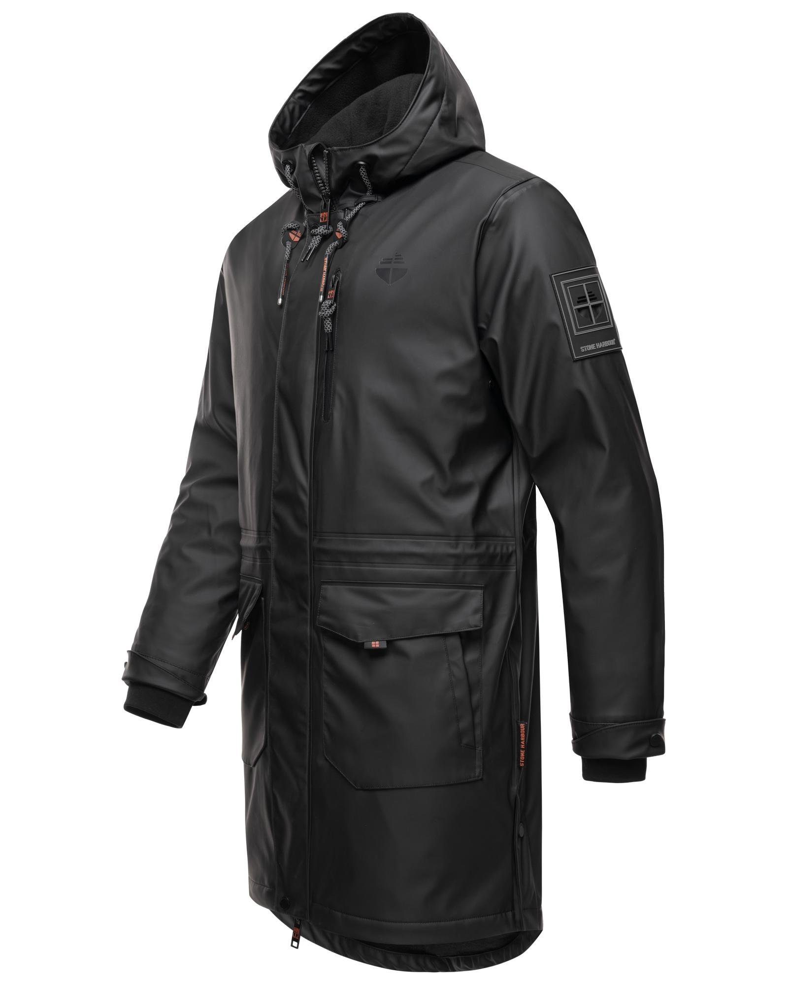 Stone Harbour Regenmantel Verdaan Wasserdichter Regenparka mit Fleece-Innenfutter