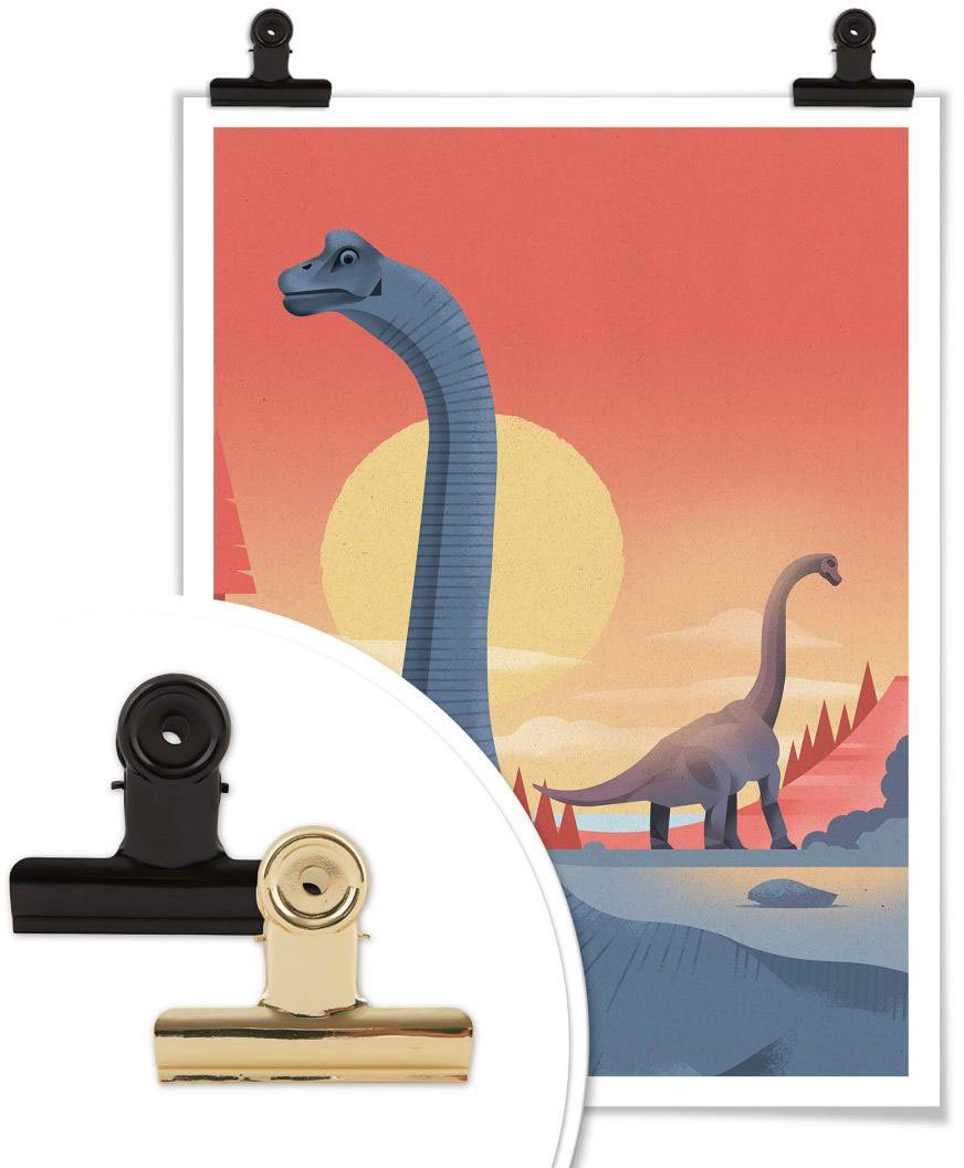 Wall-Art Poster Wandposter Dinosaurier (1 Bild, Wandbild, Brachiosaurus, St), Poster