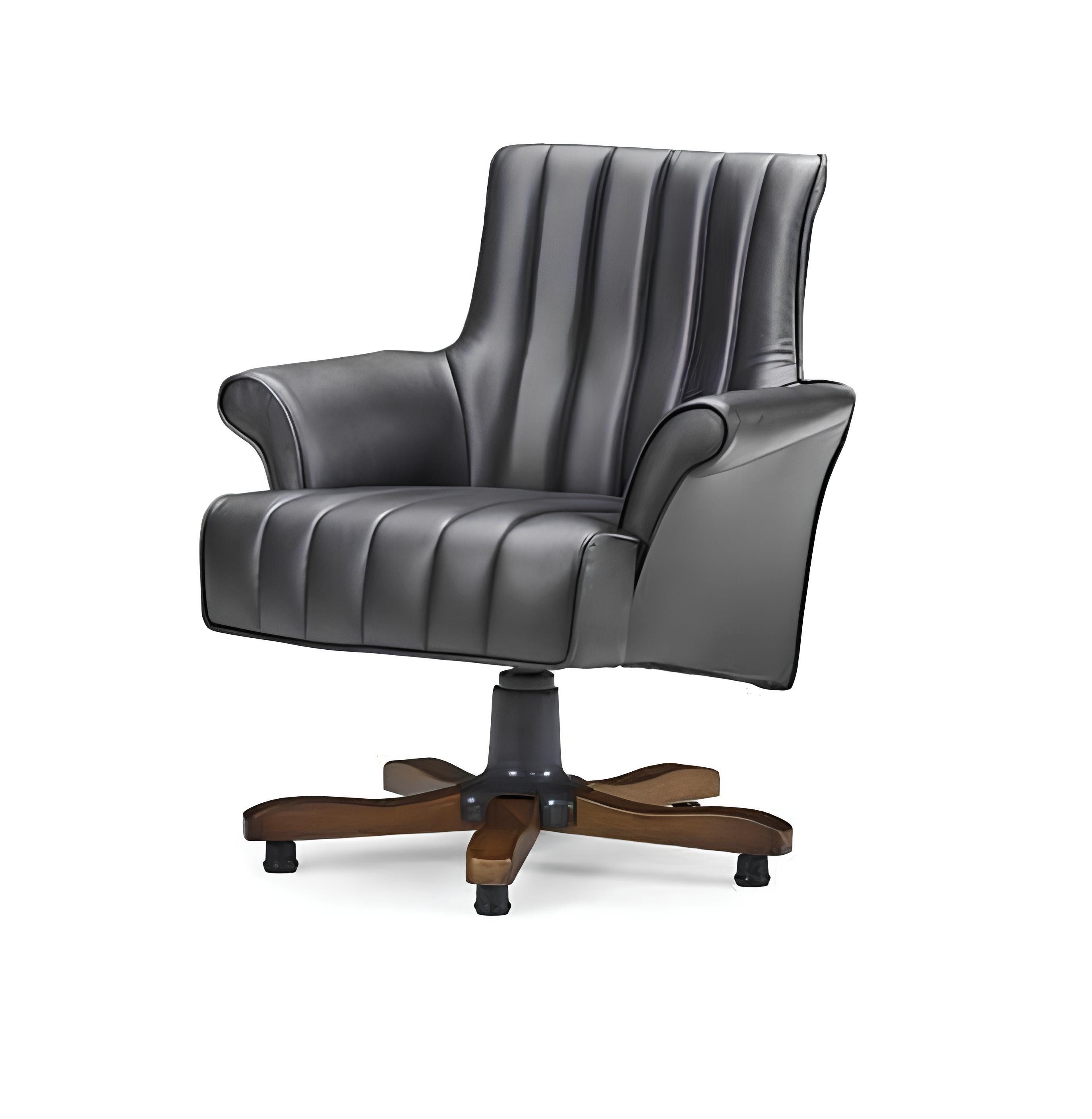 JVmoebel Bürostuhl Eleganter schwarzer Designer-Drehsessel mit ergonomischer Sitzposition (1 St), Made in Europa