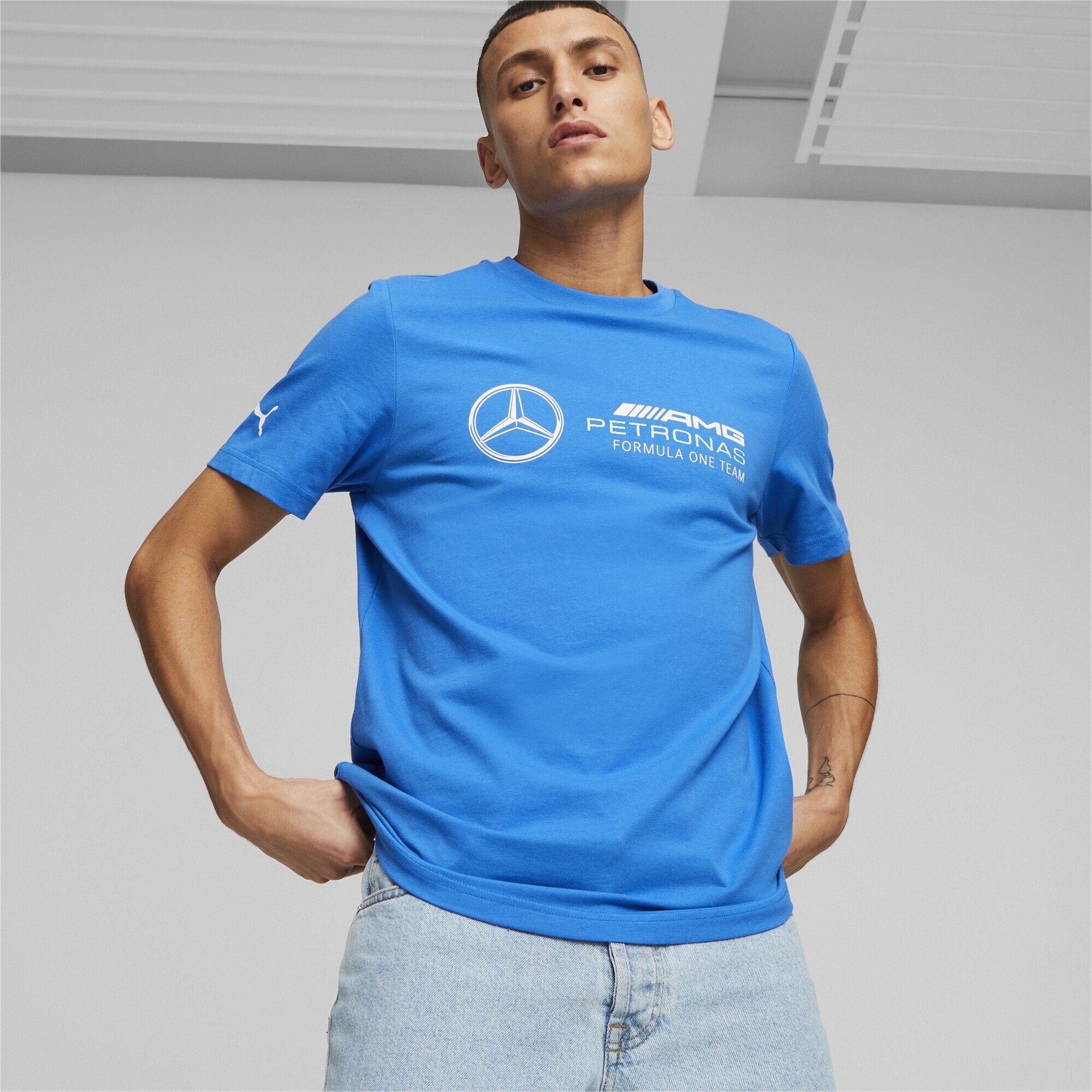 PUMA T-Shirt Mercedes-AMG PETRONAS Motorsport T-Shirt Herren Blue Ultra