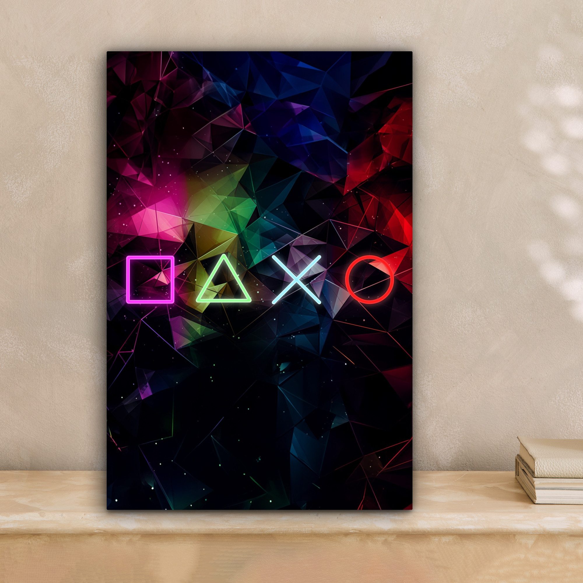 OneMillionCanvasses® Leinwandbild Spiele - Modern - Spiel - Neon - Spielzim günstig online kaufen