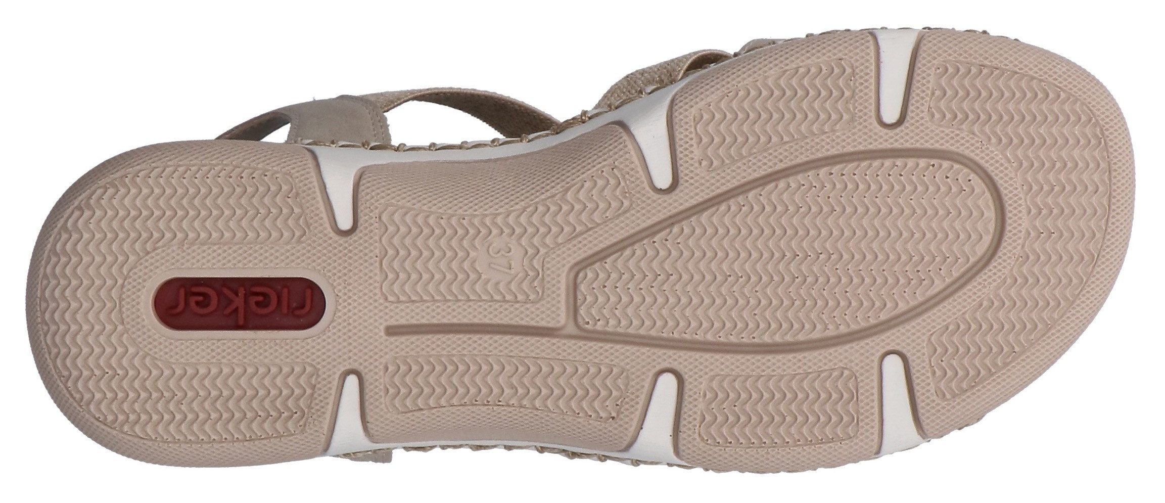 Rieker Sandale Sommerschuh, Urlaubsschuh, Schlupfschuh mit seitlichen Gummizügen