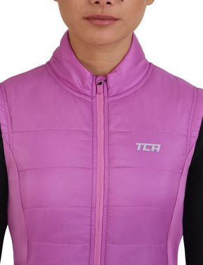 TCA Kurzjacke TCA Damen Excel Runner Laufweste mit Reißverschlusstaschen - Rosa, XS