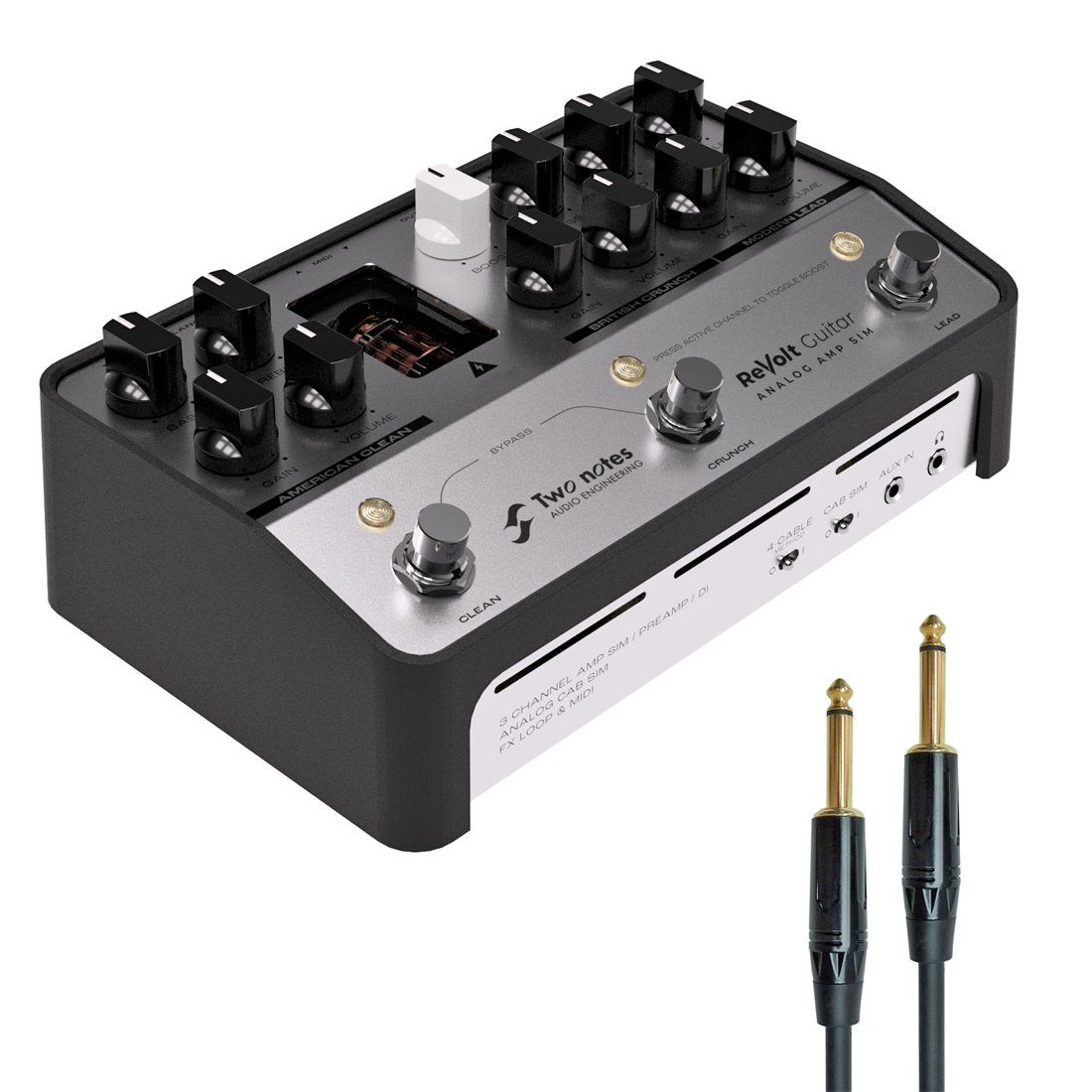 E-Gitarre Two Notes ReVolt Guitar Preamp Simulator mit Kabel