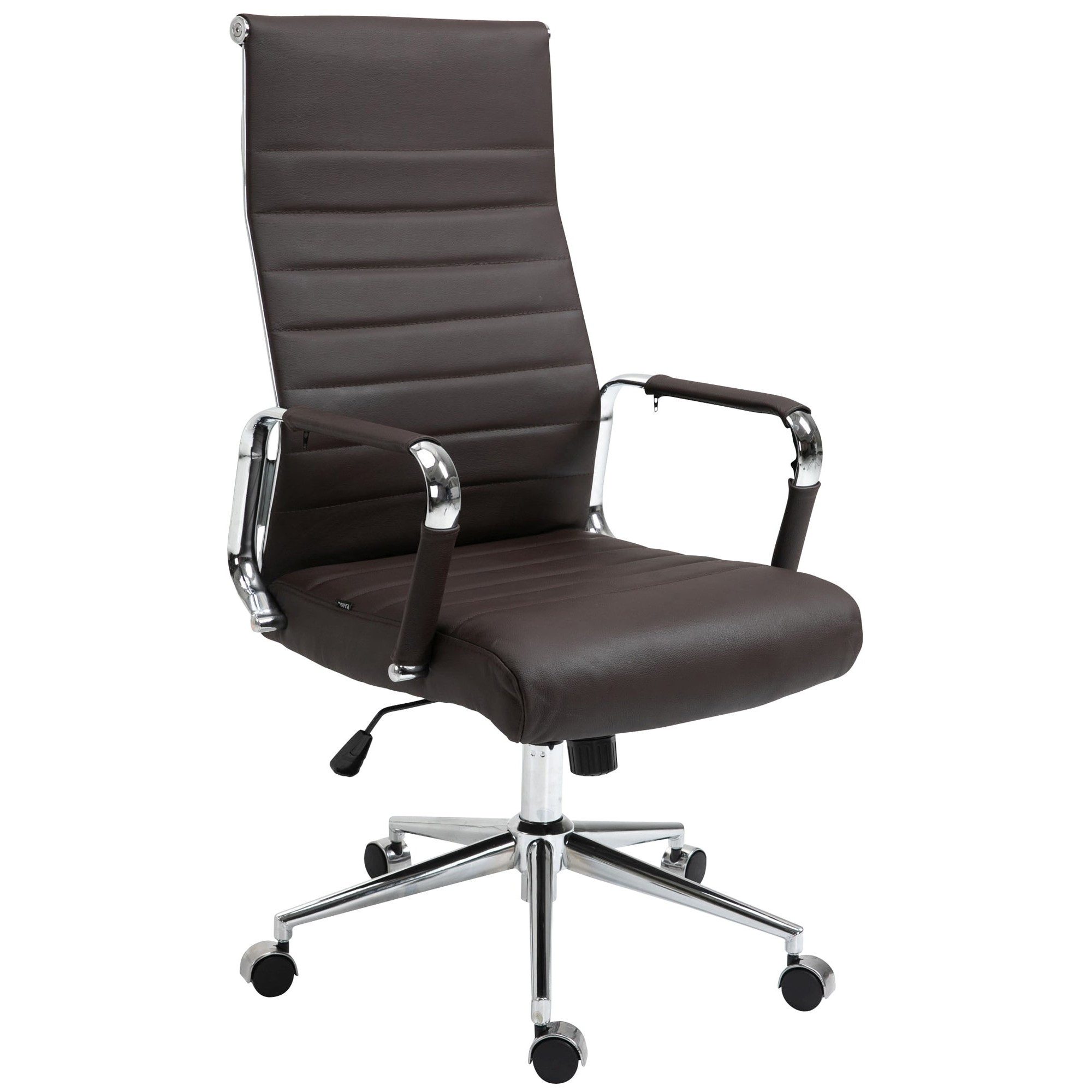 CLP Bürostuhl Chefsessel Drehstuhl Schreibtischstuhl (Spar-Set, 1 St), Echtleder, höhenverstellbar, Wippmechanik, 136 kg