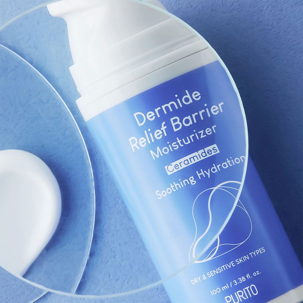 Purito Feuchtigkeitscreme DERMIDE RELIEF BARRIER MOISTURIZER, hautberuhigende Feuchtigkeitscreme mit fünf verschiedenen Ceramiden