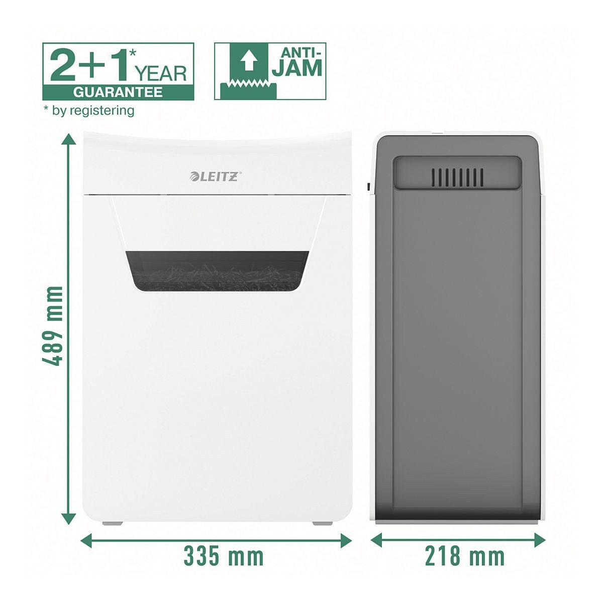 LEITZ Aktenvernichter IQ 10X Protect Premium, Partikelschnitt 4x40 mm, bis 10 Blatt, 18 Liter