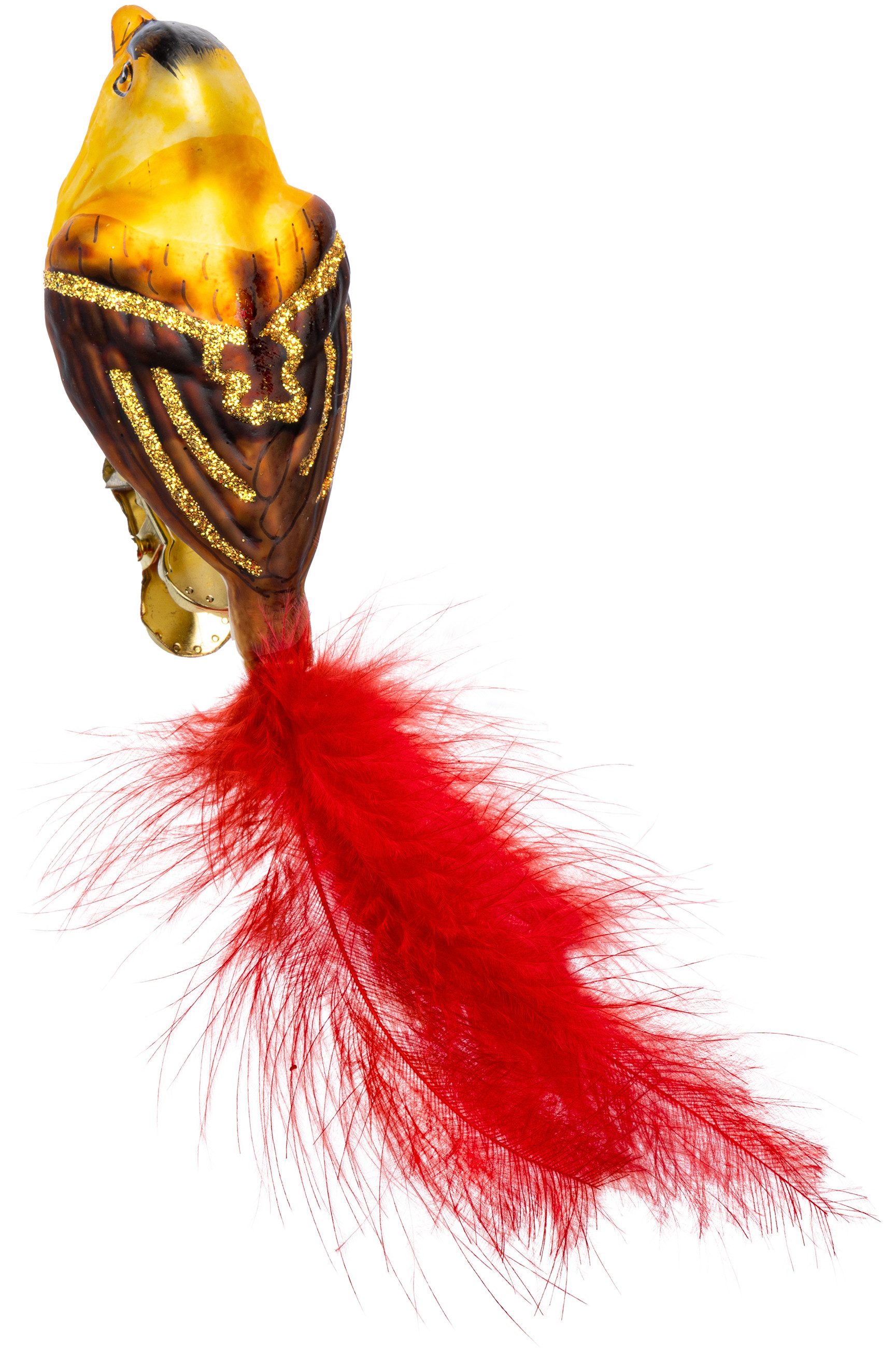 SIKORA Christbaumschmuck Clip Vogel besondere Weihnachtskugel Glas Anhänger – BS194, Christbaumschmuck Deko - traditionell, witzig & außergewöhnlich
