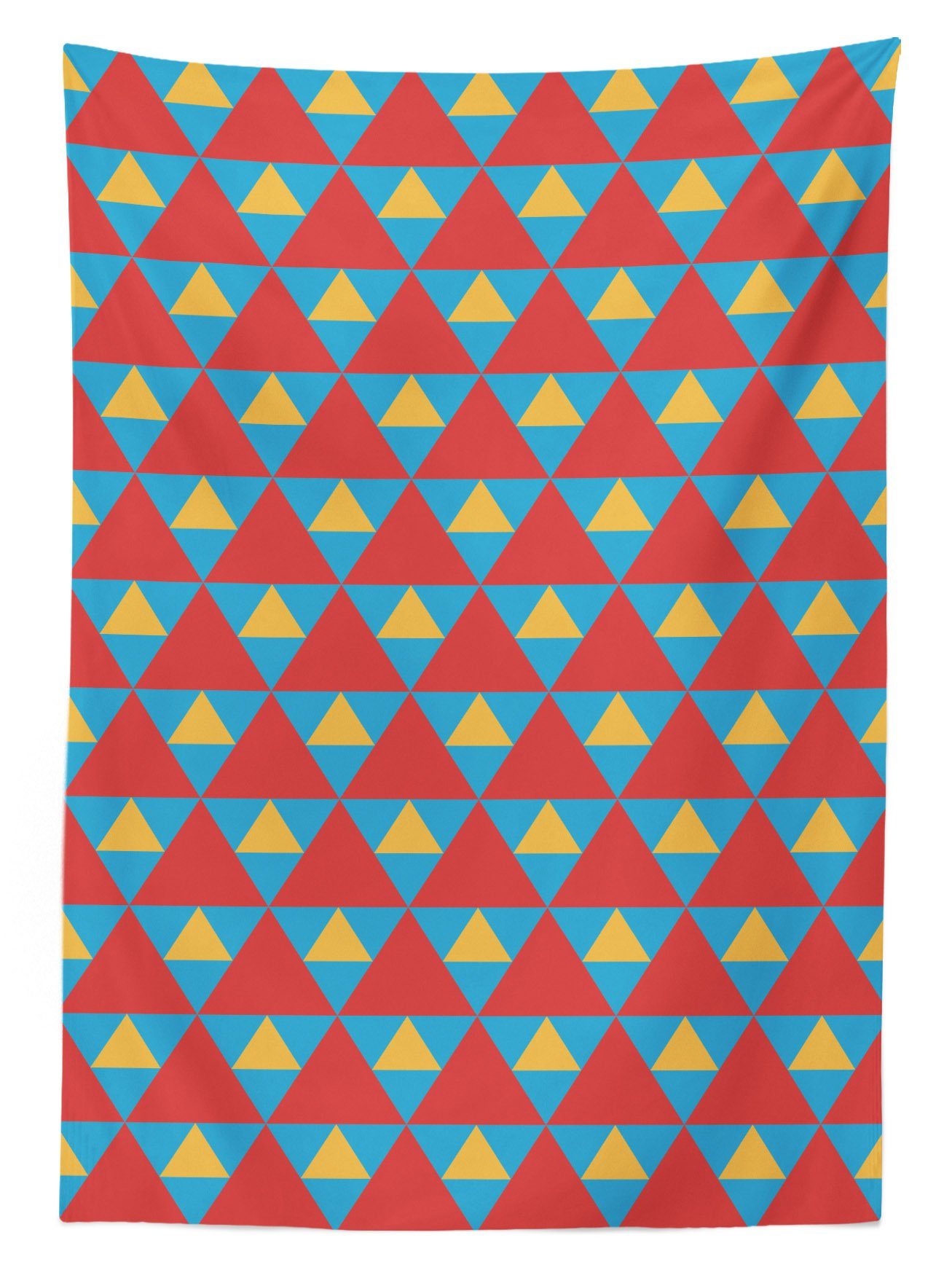 den Außen Farbfest geeignet Retro Bereich Abakuhaus Tischdecke Farben, Klare kleiner Großer Retro Triangles Für Waschbar
