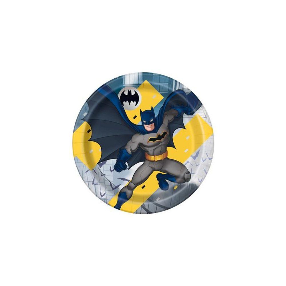 Kiids Pappteller Pappteller Batman, Ohne Plastik, 23 cm