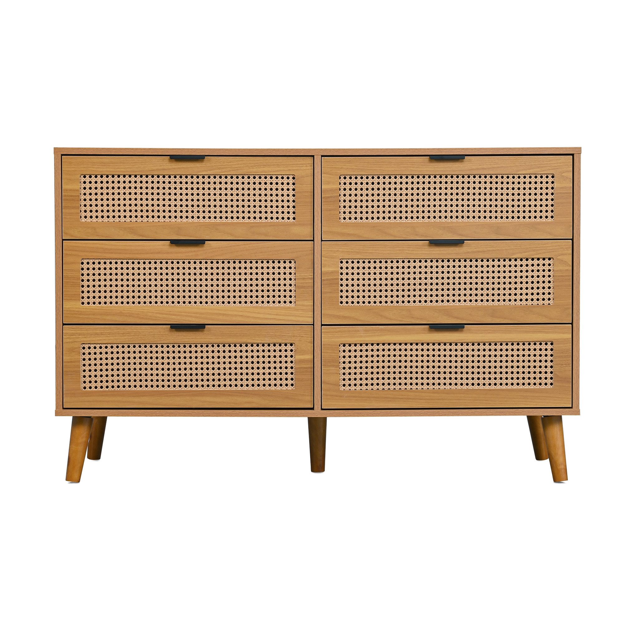 Celya Kommode Kommode mit 6 Schubladen, Sideboard Schubladenschrank aus Holz