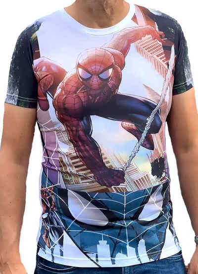 Spiderman Print-Shirt »SPIDERMAN T-Shirt weiß Erwachsene + Jugendliche Slimfit S M L XL XXL«