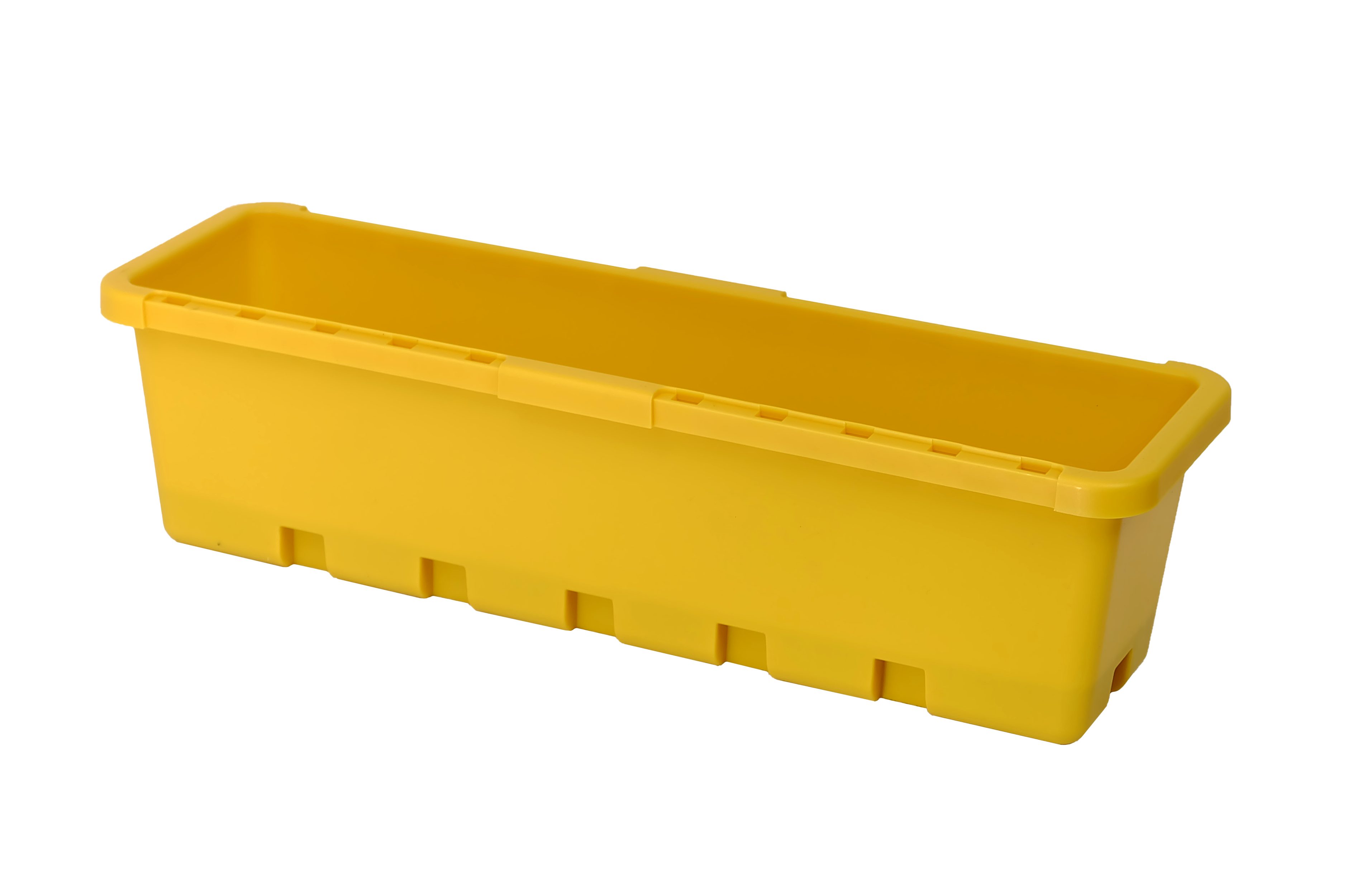 (3er Kräuterbox integrierter GreenLife Stück, Zwischenboden / 3 Blumenkasten GREENLIFE® komplett Blumenkasten Set), gelb,