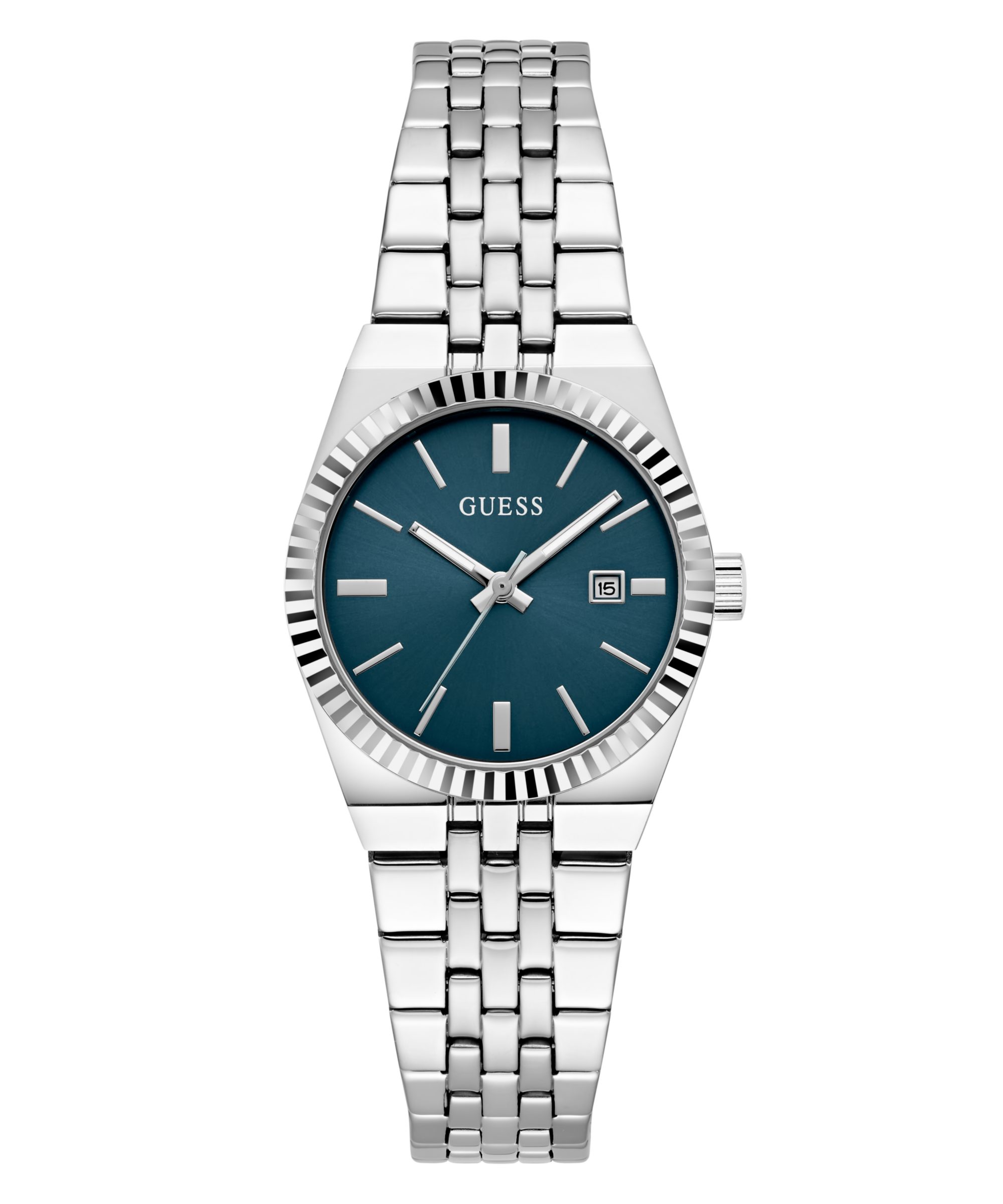 Guess Quarzuhr VERA GW1101L1, Armbanduhr, Damenuhr, Edelstahlarmband, analog, Tag