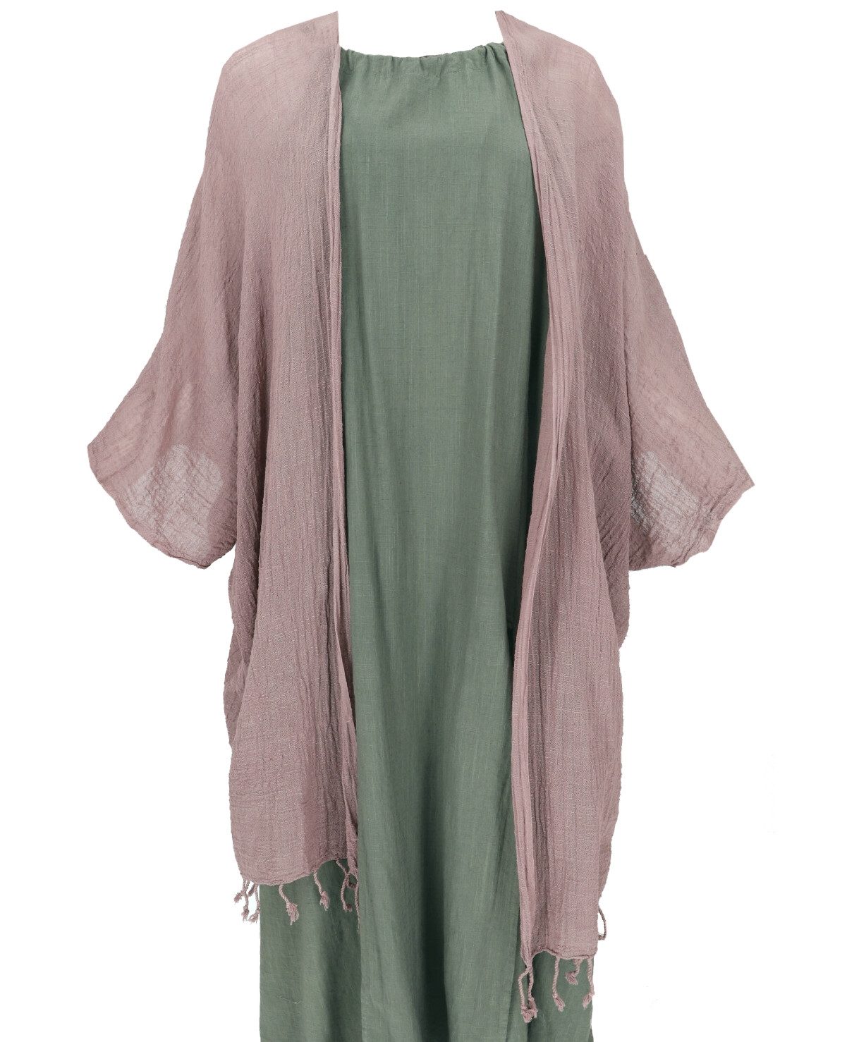 Guru-Shop Kimono Baumwollkimono, Oversize Sommermantel, Poncho -.., alternative Bekleidung