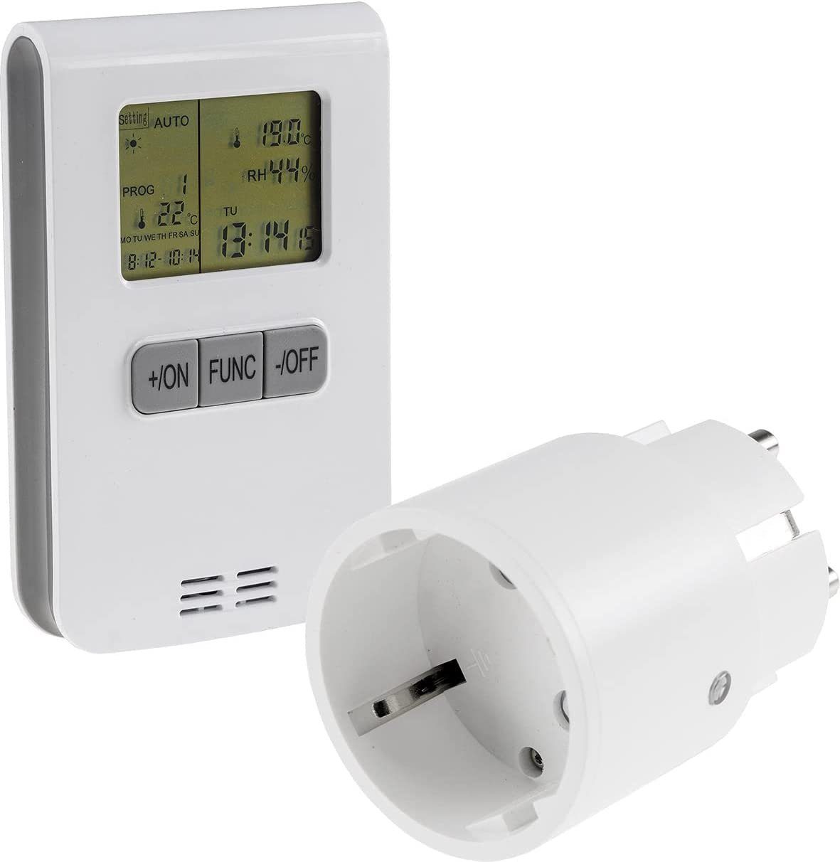 ChiliTec Steckdosen-Thermostat Thermostat Funk Set mit Steckdose - Funk-Steckdose mit Temperatur