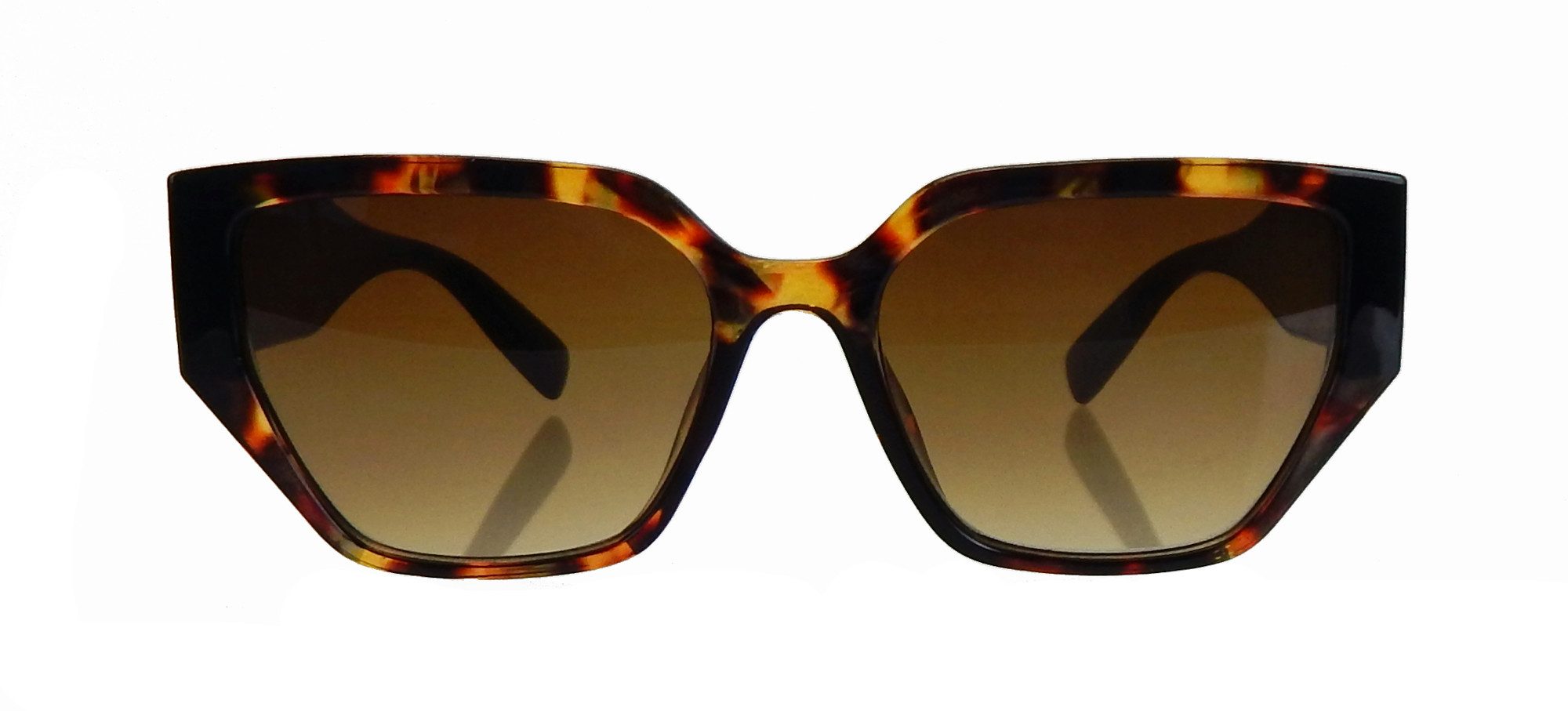 Ella Jonte Sonnenbrille in Braun-Schwarz mit markanten breiten Bügeln und UV400-Schutz