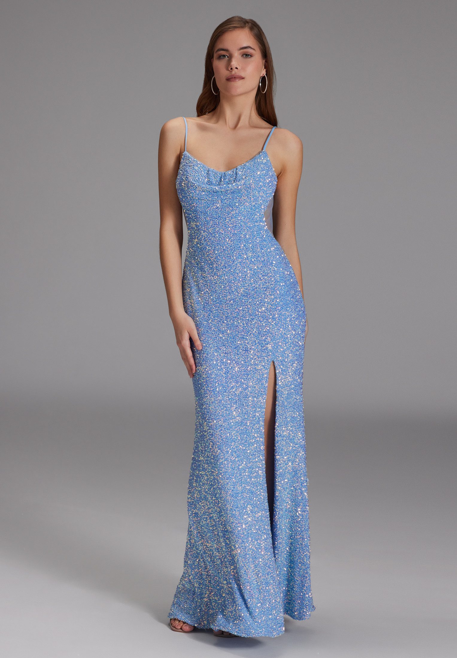 Hey Kyla Abendkleid - Slipdress mit transparenter Rückenpartie Figurbetonte günstig online kaufen