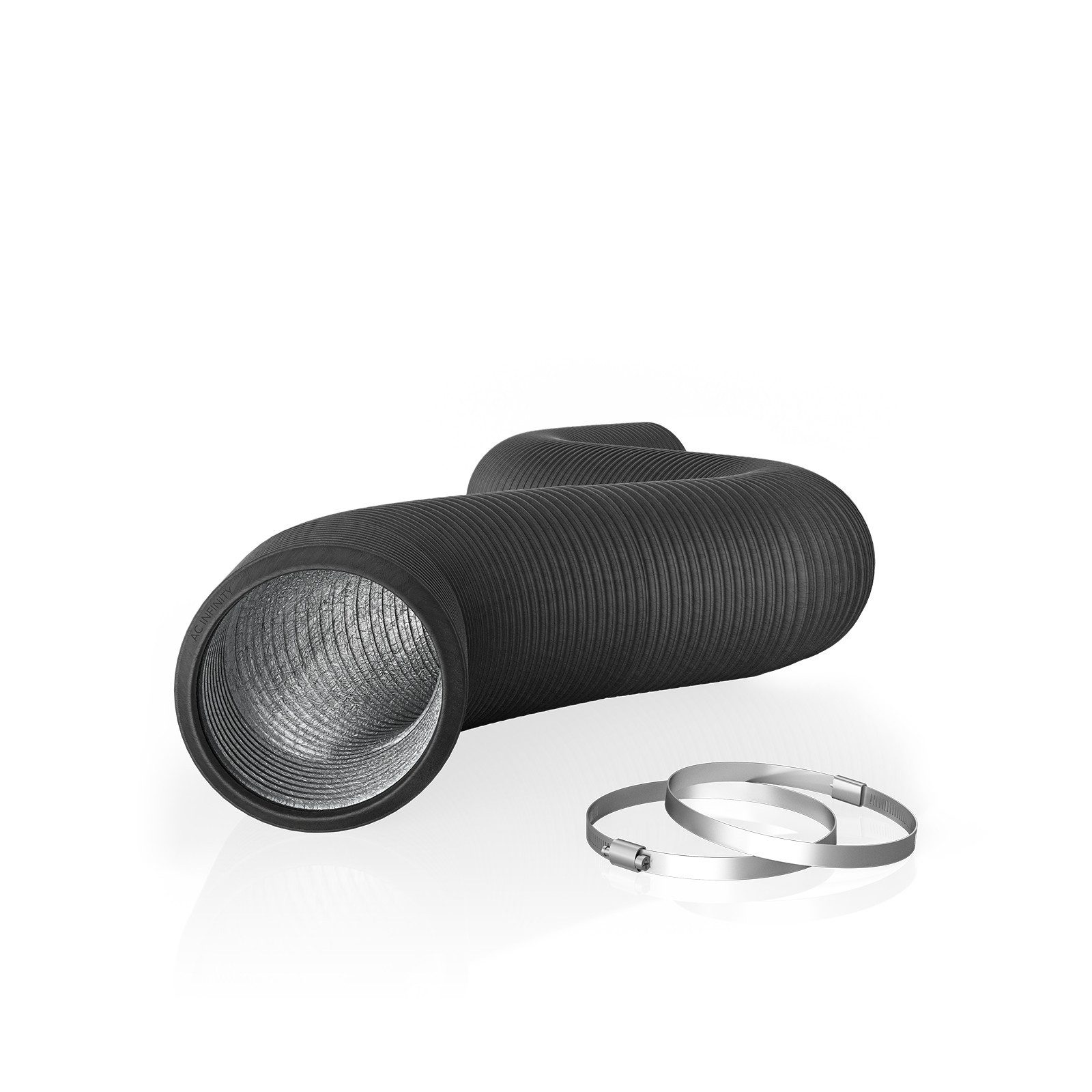 AC INFINITY Flexschlauch Flexibler 4-lagiger Luftschlauch, Flexibel, Formstabil, Widerstandsfähig gegen Risse und Leckagen, (Einzelartikel), Doppelte Aluminium-Innenlage, Doppelte PVC-Außenschicht
