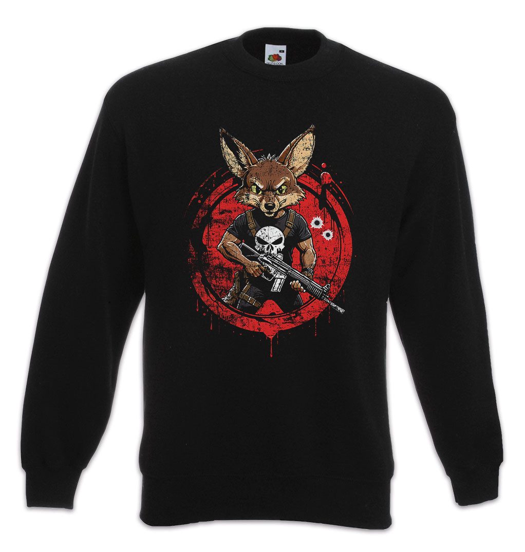 Sweatshirt Vigilante Coyote Sweatshirt Skull Logo Toon Cartoon Comic Wild