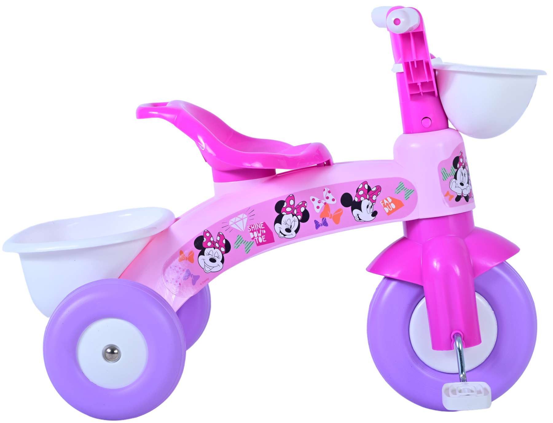 Volare Dreirad Volare Dreirad Disney Minnie für Mädchen in Rosa – von 1 bis 3 Jahren, geeignet von 1 bis 3 Jahre, inklusive Korb für Aufbewahrung