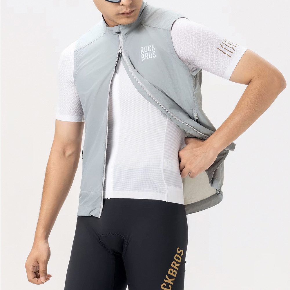 ROCKBROS Funktionsweste Windweste Radweste (Spar-Set, 1-tlg) winddicht, UPF50+, atmungsaktiv, packbar