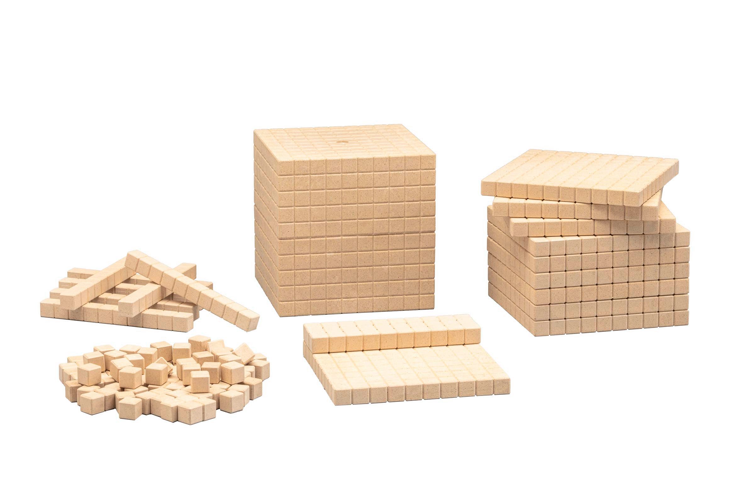 Wissner® aktiv lernen Lernspielzeug Dienes Grundsortiment naturfarben, RE-Wood® (121-St), RE-Plastic®