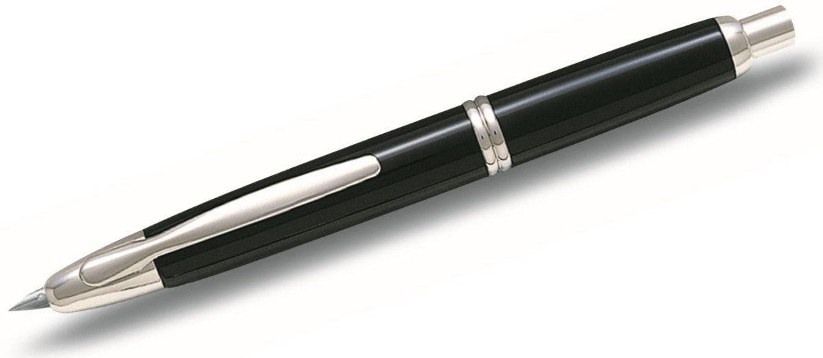 Pilot Pen Füllfederhalter Füllfederhalter Capless Rhodium B schwarz