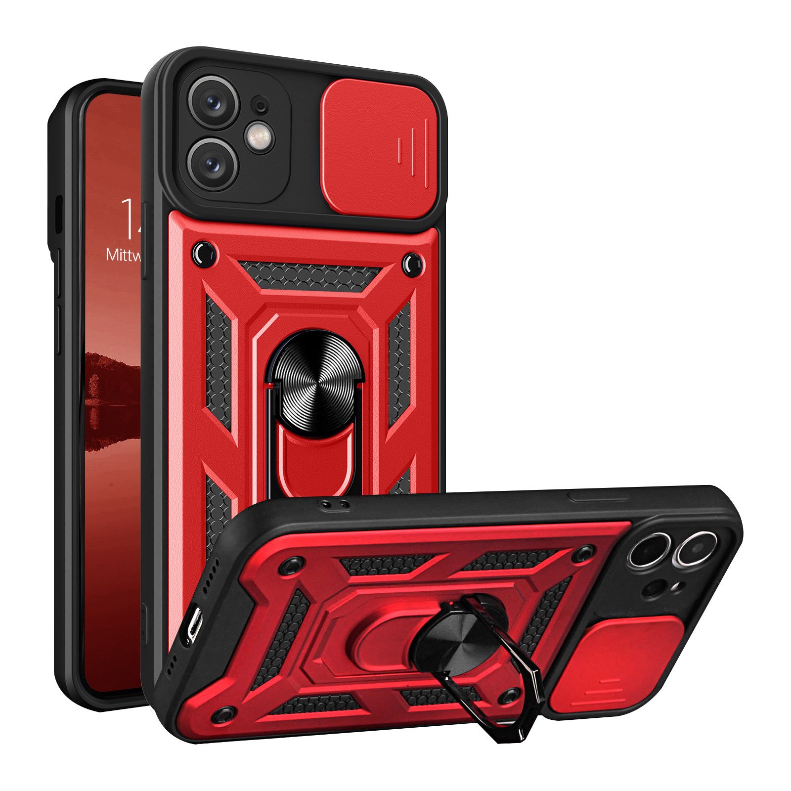 Tec-Expert Handyhülle Outdoor Cover Hülle für Apple iPhone 11 6.1 Zoll, 6.1", Premium Hülle mit Kameraschutz aus verstärktem Polycarbonat