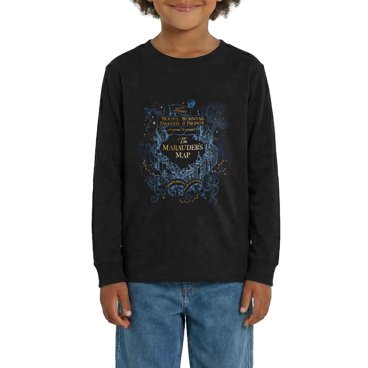 T-Shirt Harry Potter The Marauder's Map Teenager Premium Langarmshirt