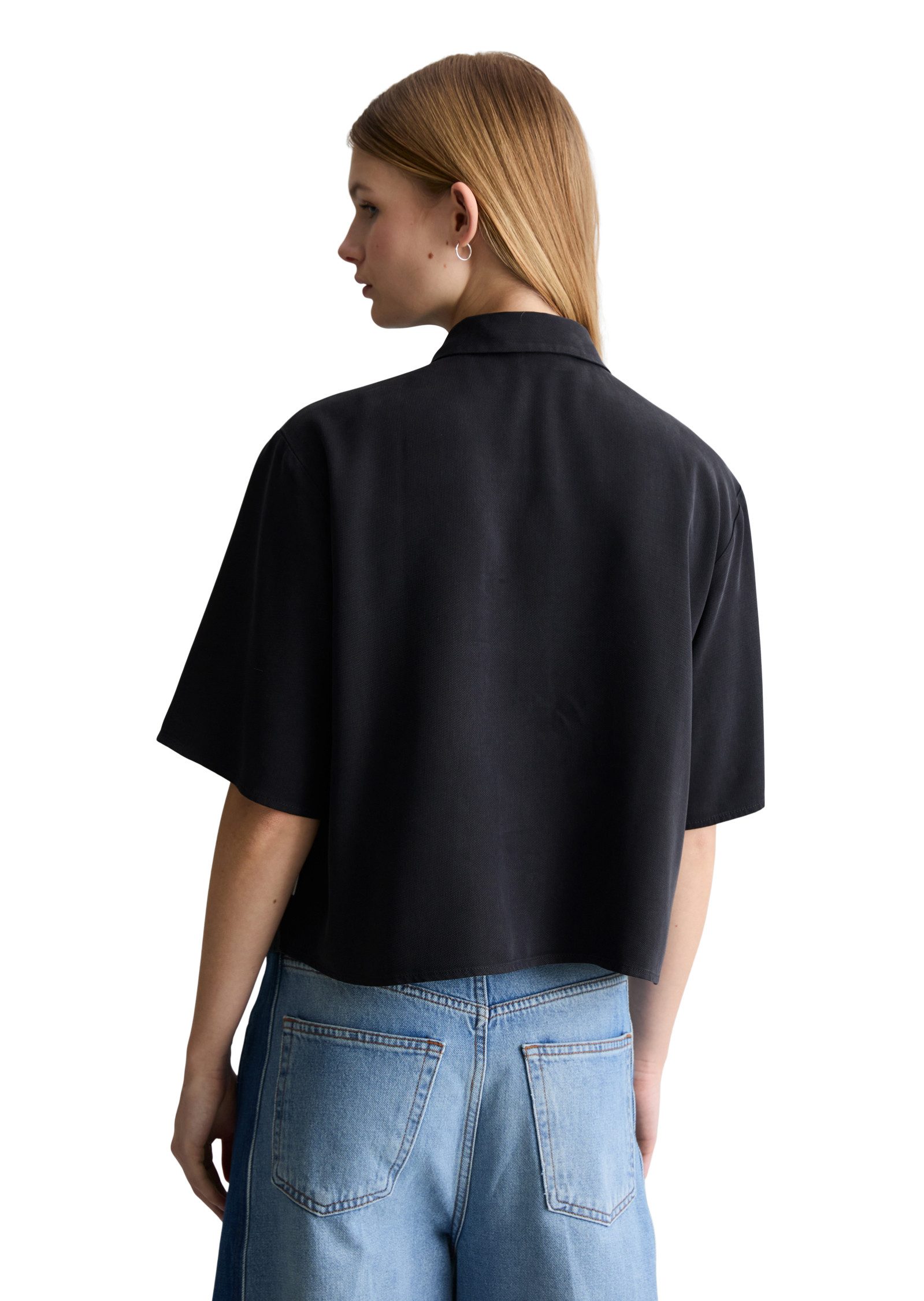 Marc O'Polo DENIM Kurzarmbluse Croped, relaxed fit günstig online kaufen