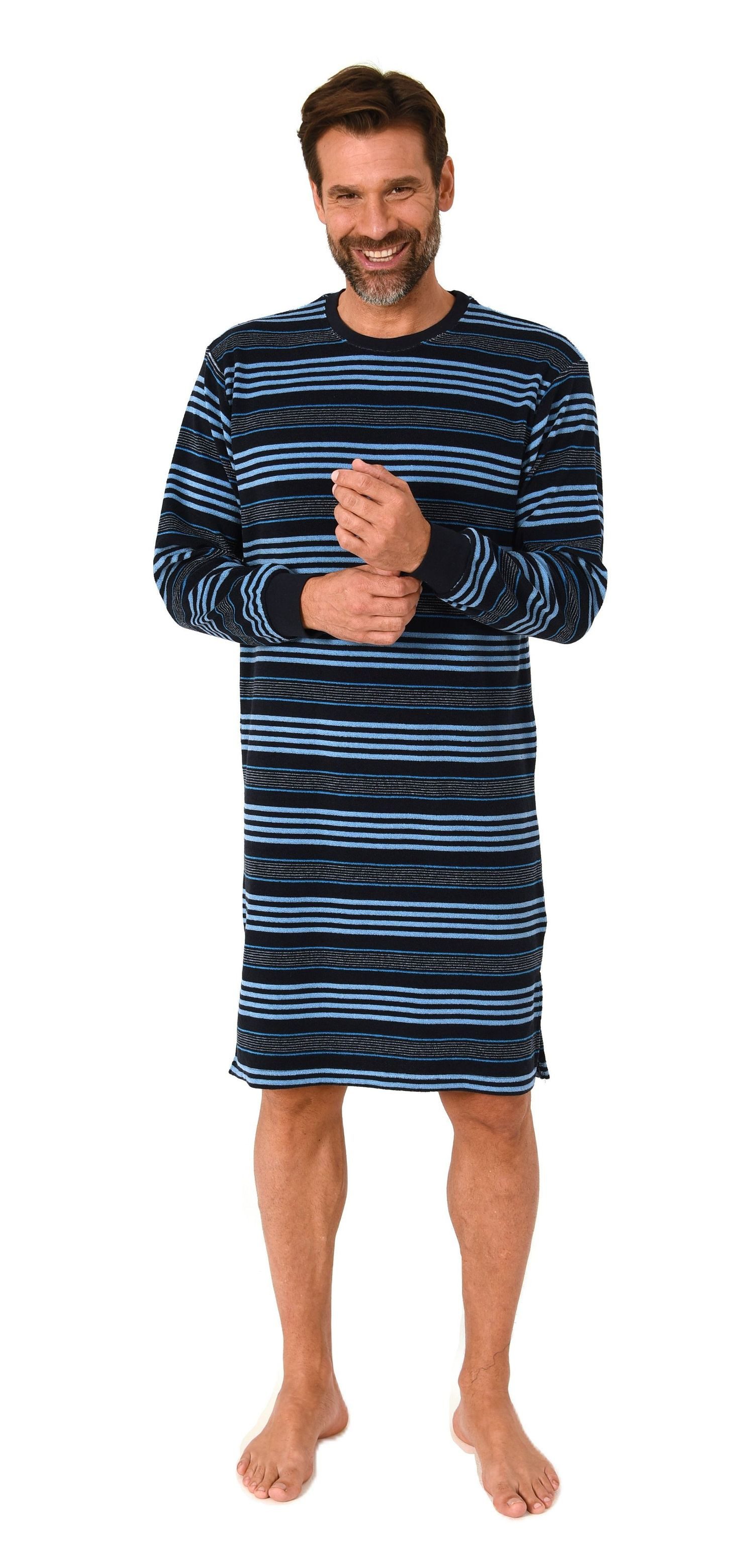 Normann Pyjama Normann Herren Frottee Nachthemd Streifenlook – auch in Über günstig online kaufen